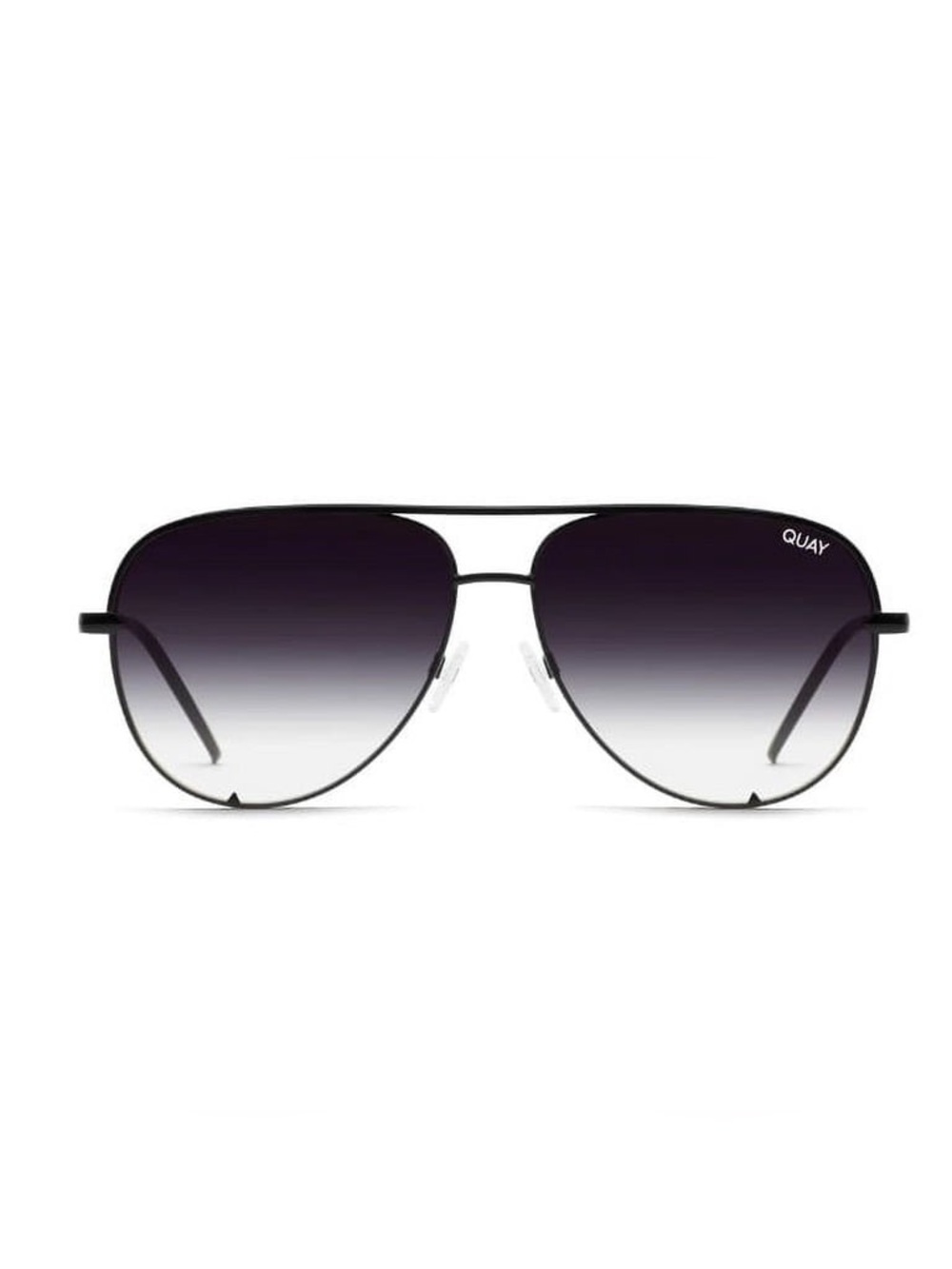 Quay Australia High Key Mini Black Gradient Aviator Sunglasses